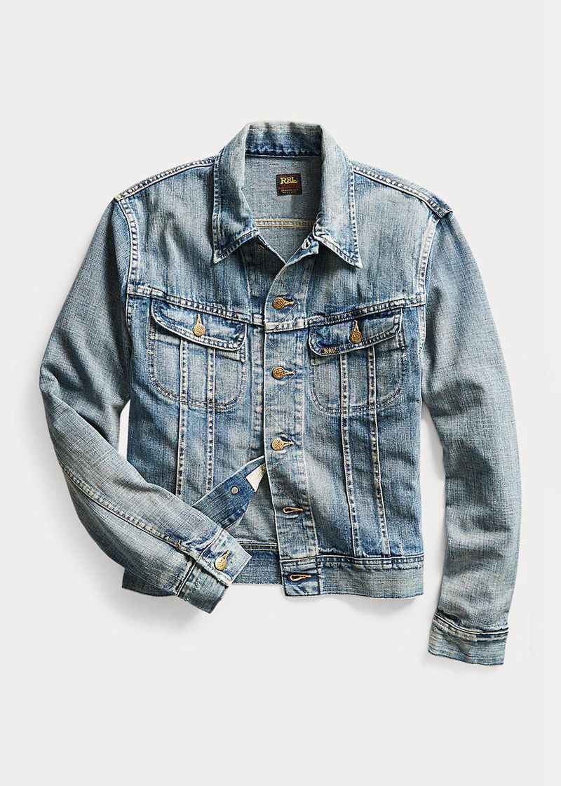 RRL ジャケット メンズ 青 Leeland インジゴ デニム Trucker GFOAT5346